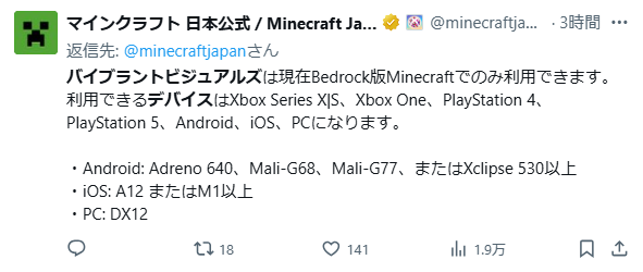 バイブラントビジュアルズの使用要件