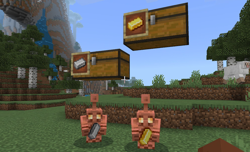 マイクラプレビュー版で銅ゴーレムを触る