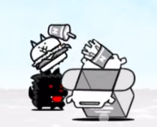 にゃんこバーガーセットの攻撃モーション