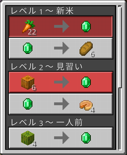 農民と取引してエメラルドゲット