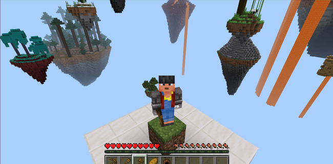 初期配置の島の仕様が違っており、周囲にもたくさんのバイオーム島がある