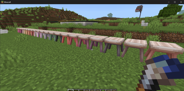 家具アイテムは色を変更できる