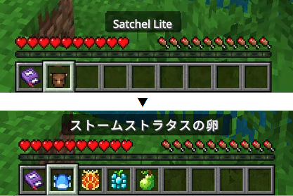 ドラゴンファイアライトの初期所持品であるカバンを使うと、ランダムでドラゴンの卵が入手できる