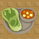 ナンを添えたベジタブルカレー