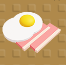 ベーコンと卵