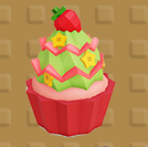 ツリーバナナストロベリーカップケーキ