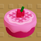 ピンクのチェリーケーキ